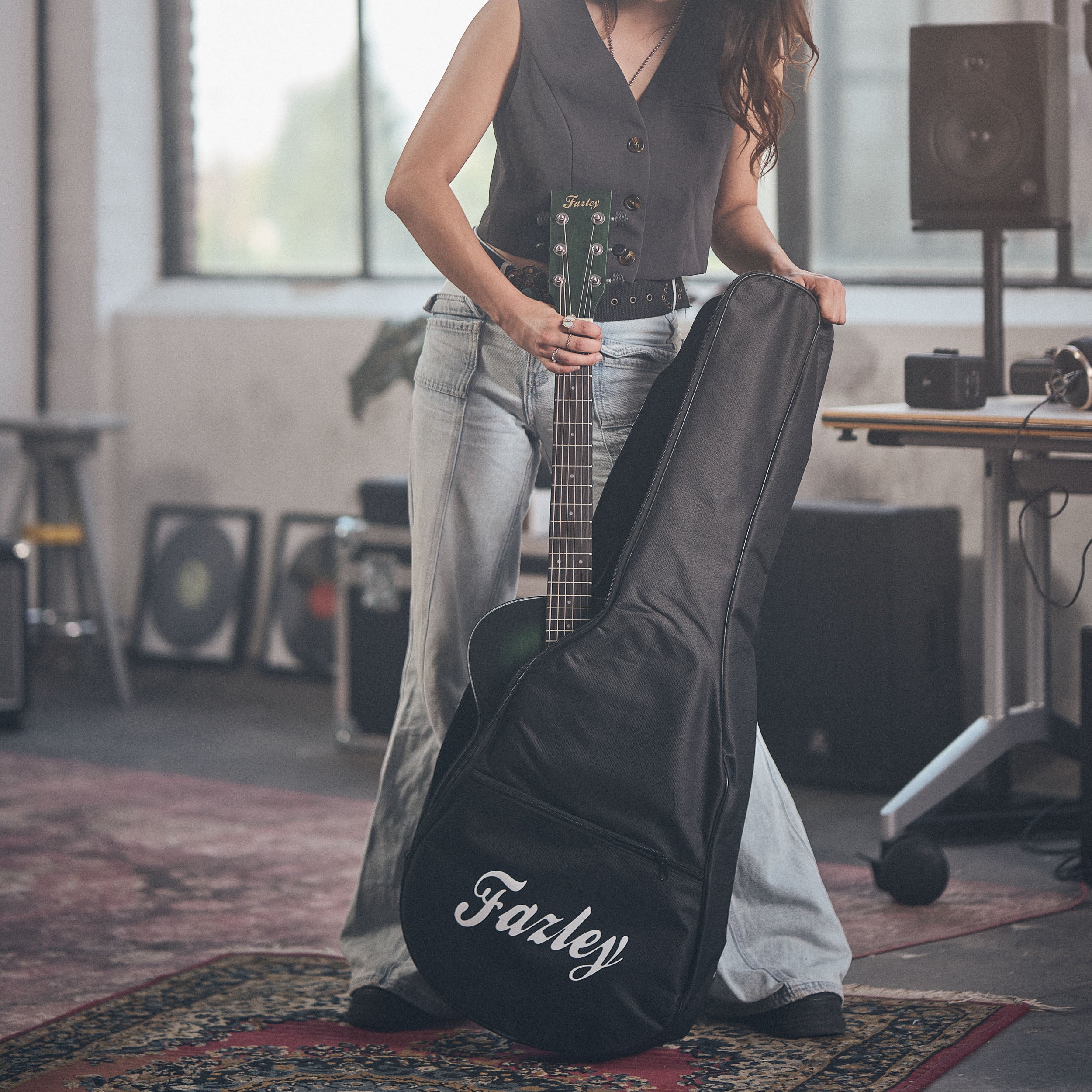 Fazley Carrier B3WB Basic gigbag voor 3/4 western gitaar zwart
