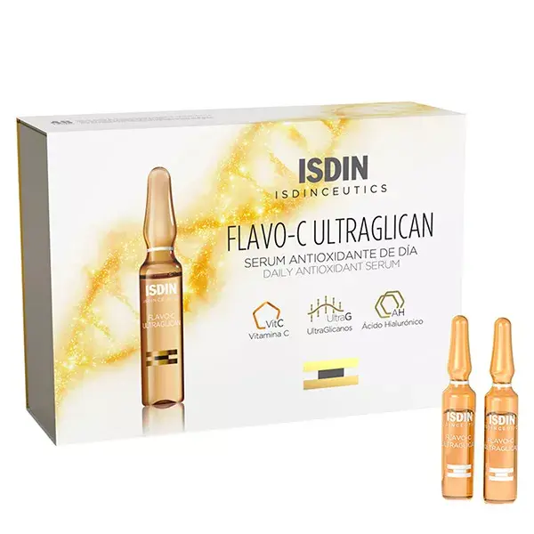 ISDIN Isdinceutics Flavo-C Ultraglican Sérum Facial Antioxidante com Vitamina C 10 x 2ml