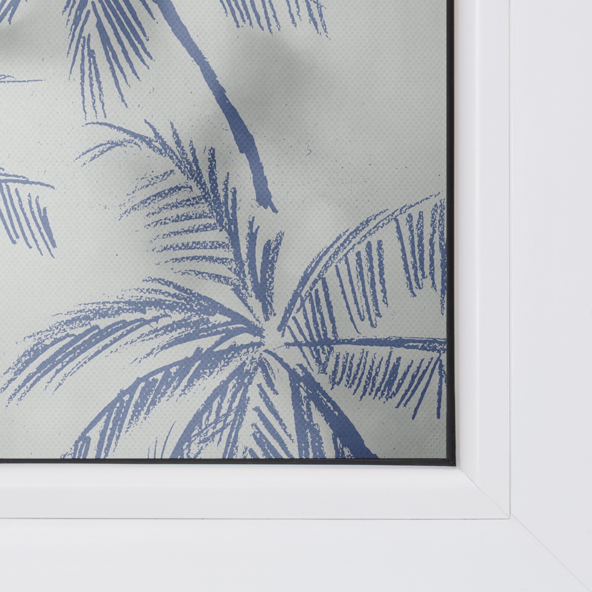 Lichtblick Fensterfolie selbstklebend, Sichtschutz, Blueprint Palms - Blau