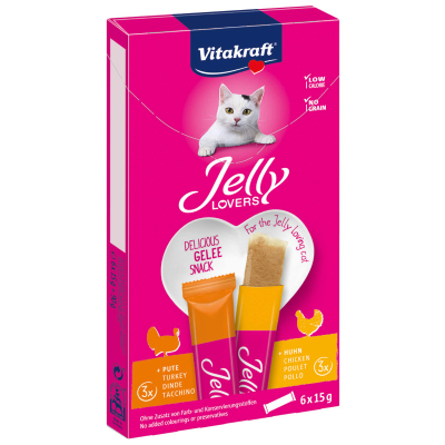 Vitakraft Katzensnacks Jelly Lovers Huhn/Pute 6x15g