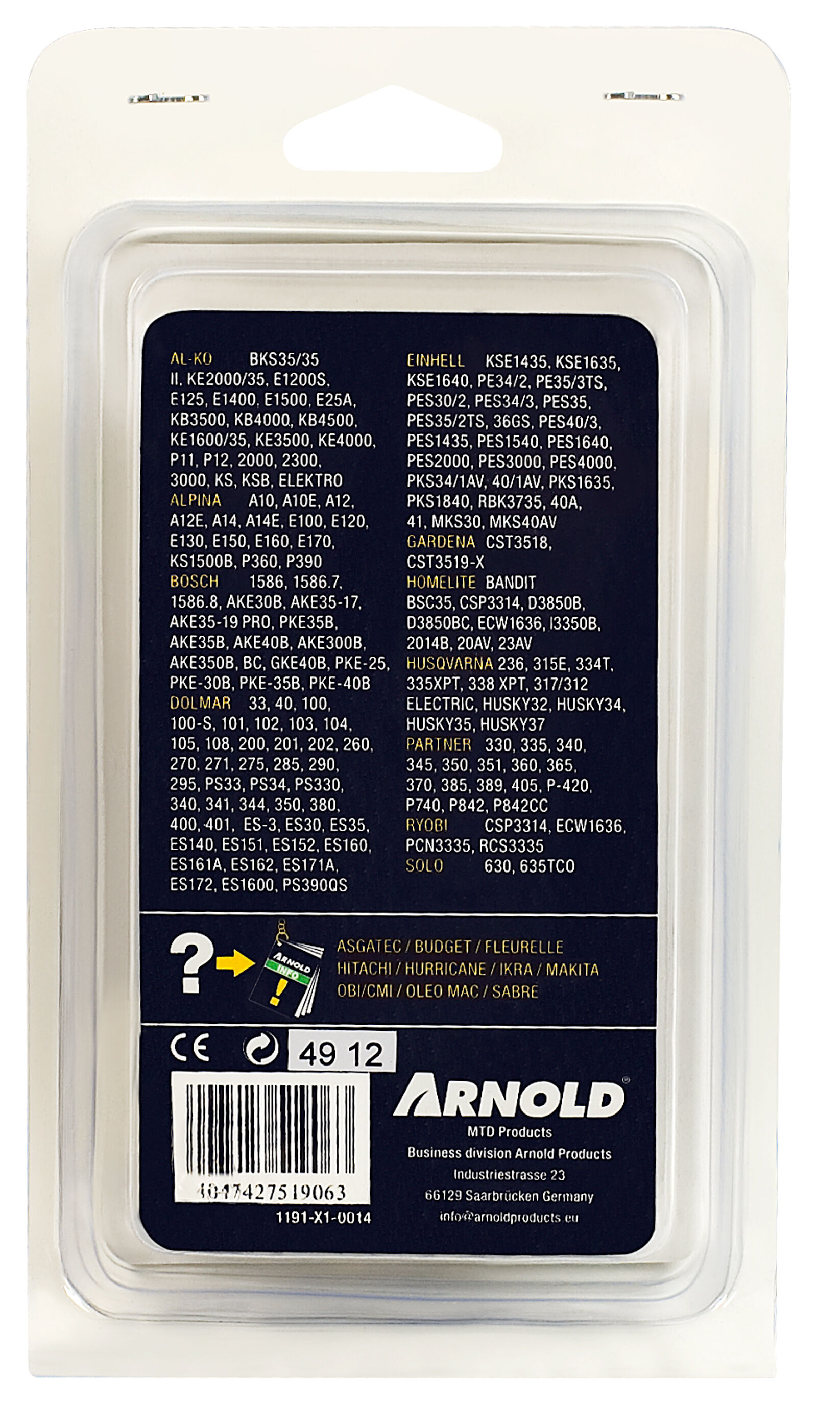 Arnold AK01 3/8 1.3mm 52 schakels - Zaagketting - Sat Mar 08 00:00:00 CET 2025