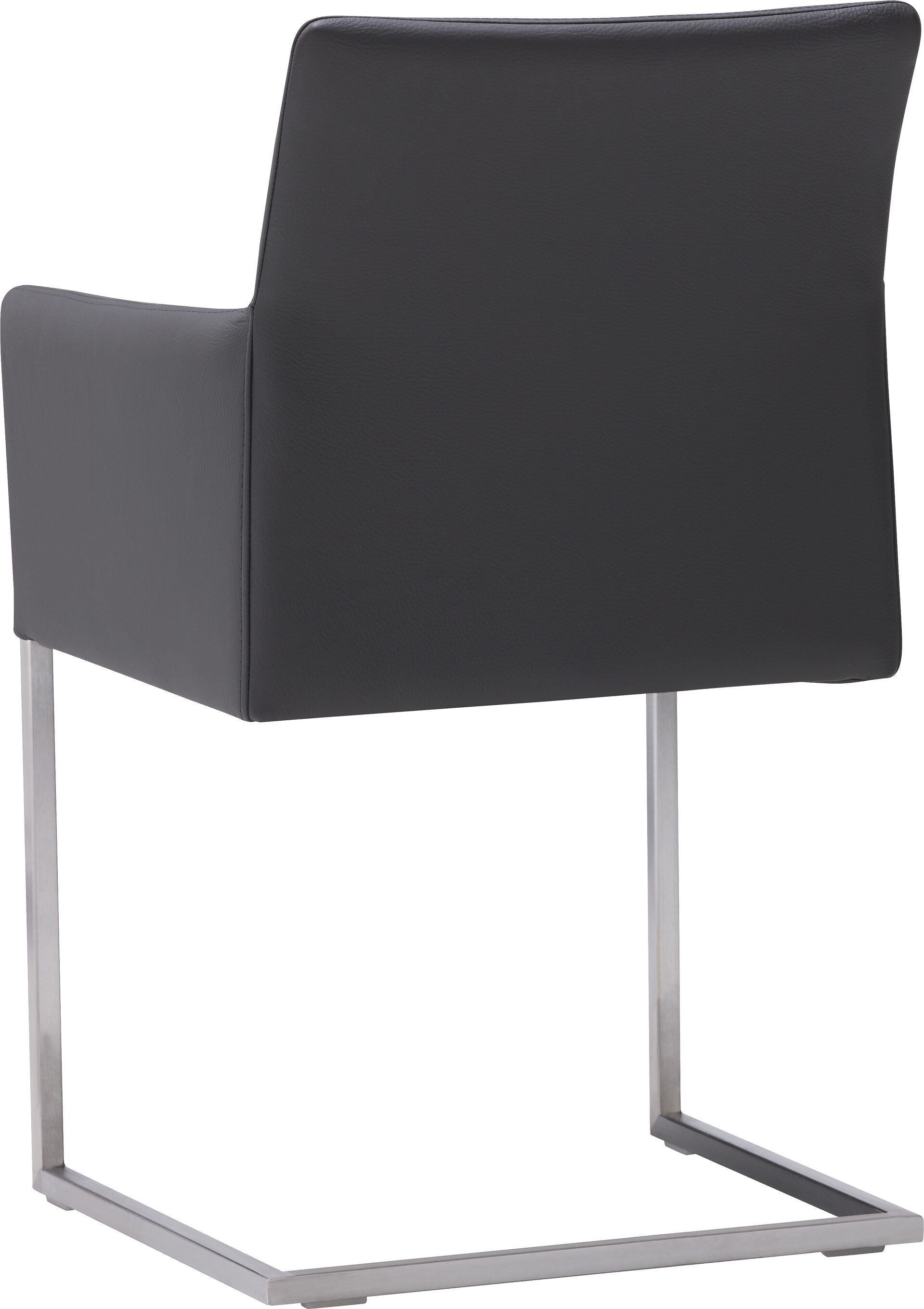 SIENA m.AL. Leder Anthrazit/ Freisch. Ed - Anthrazit / B: 50.0 cm x T: 46.5 cm x H: 87.7 cm