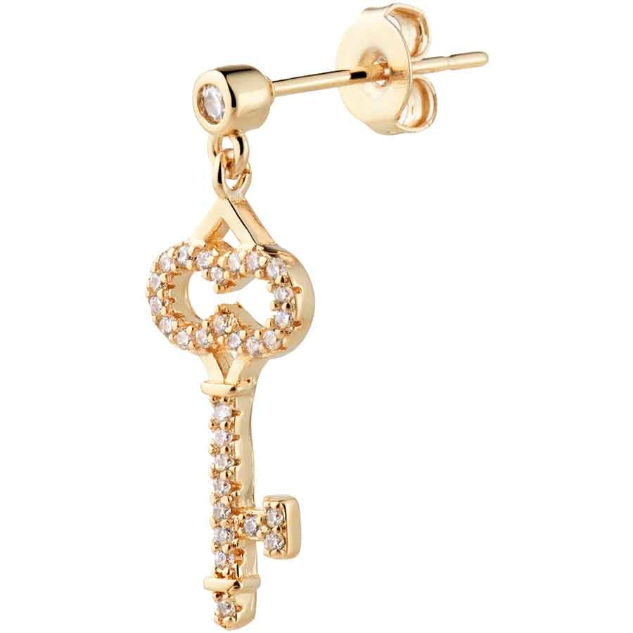 Boucle d'oreille - Baby key - Laiton doré or 1 micron