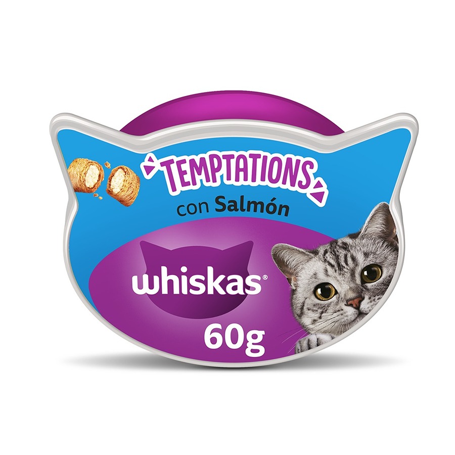 Whiskas Temptations Snacks Salmón para Gatos