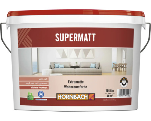 HORNBACH muurverf supermat extra matte woonkamerverf 10 l