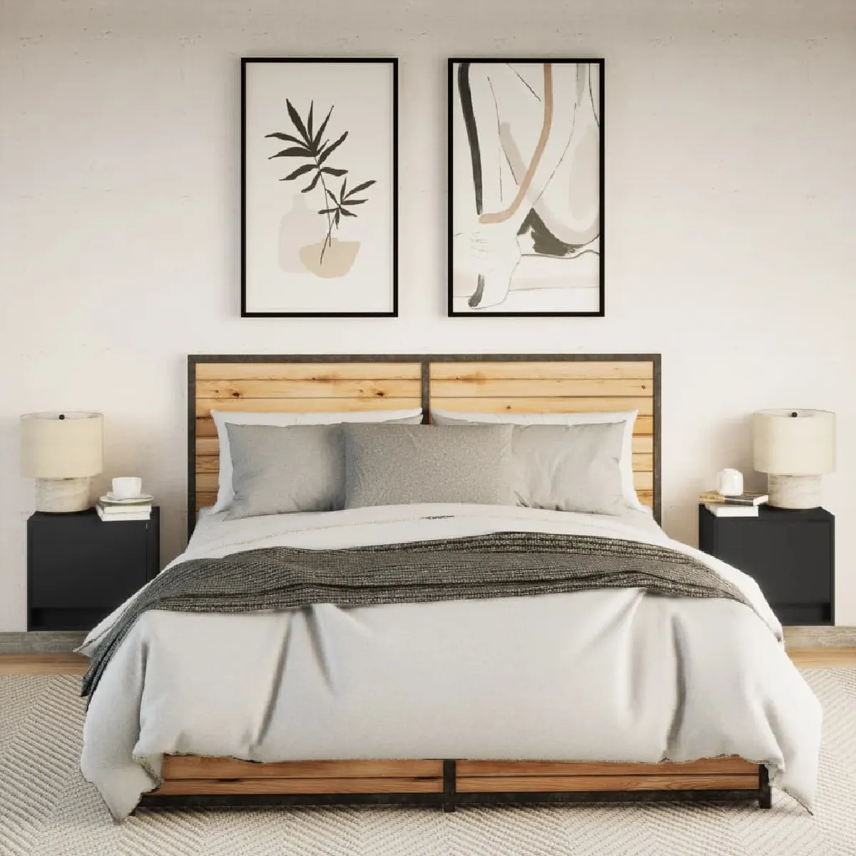 vidaXL Tables murales LED 2 pcs