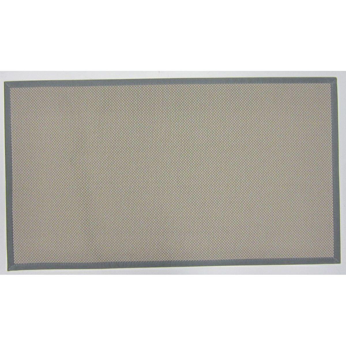 TAPIS JOHN 50X120CM VINYLE TISSE BICOLORE TAUPE BEIGE