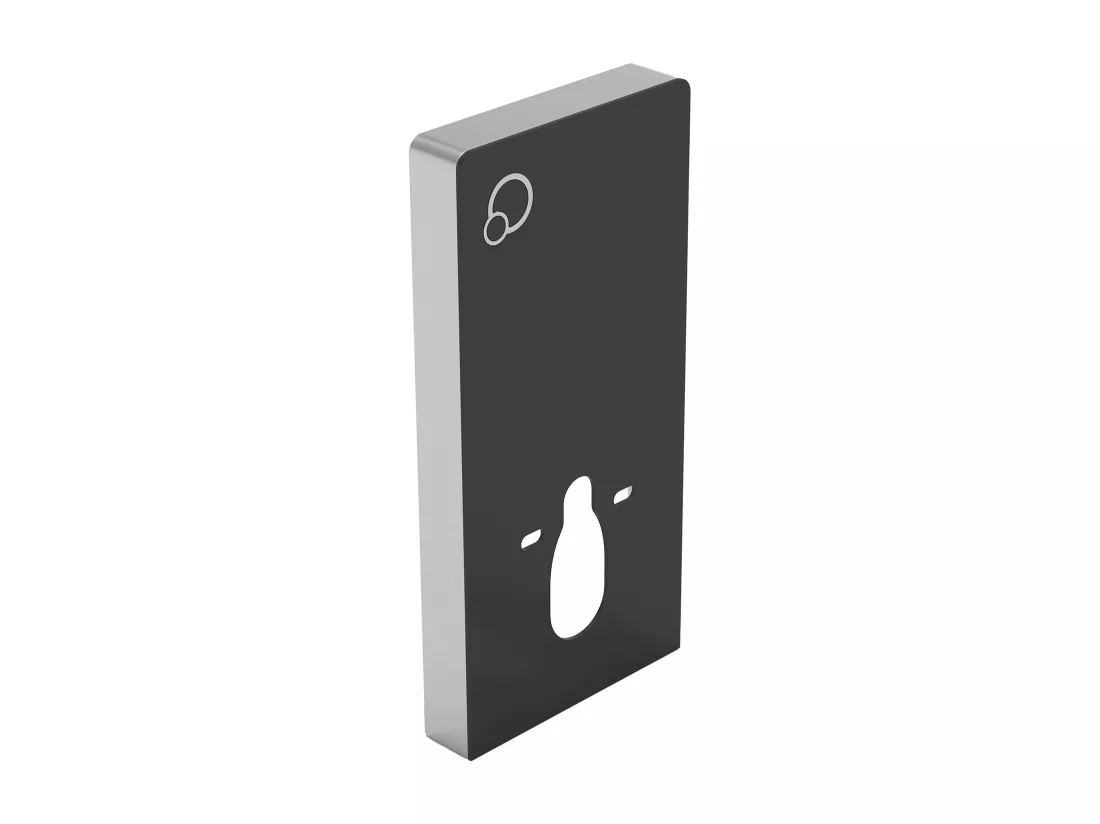 Pack WC suspendu en céramique noir mat avec bâti-support décoratif - HURO II