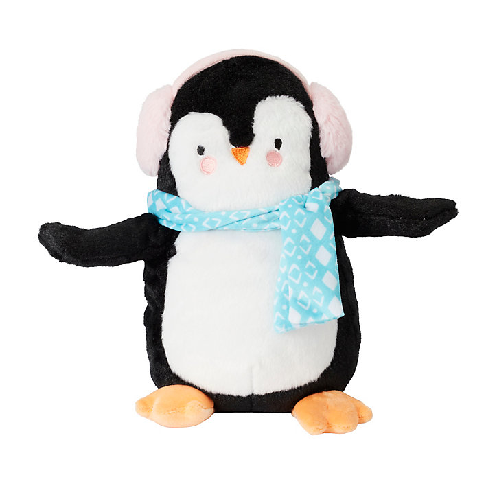 Peluche de Noël animée, musicale et lumineuse pingouin