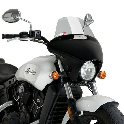 Tête de fourche Puig BATWING SML Touring (noir brillant) - Gris