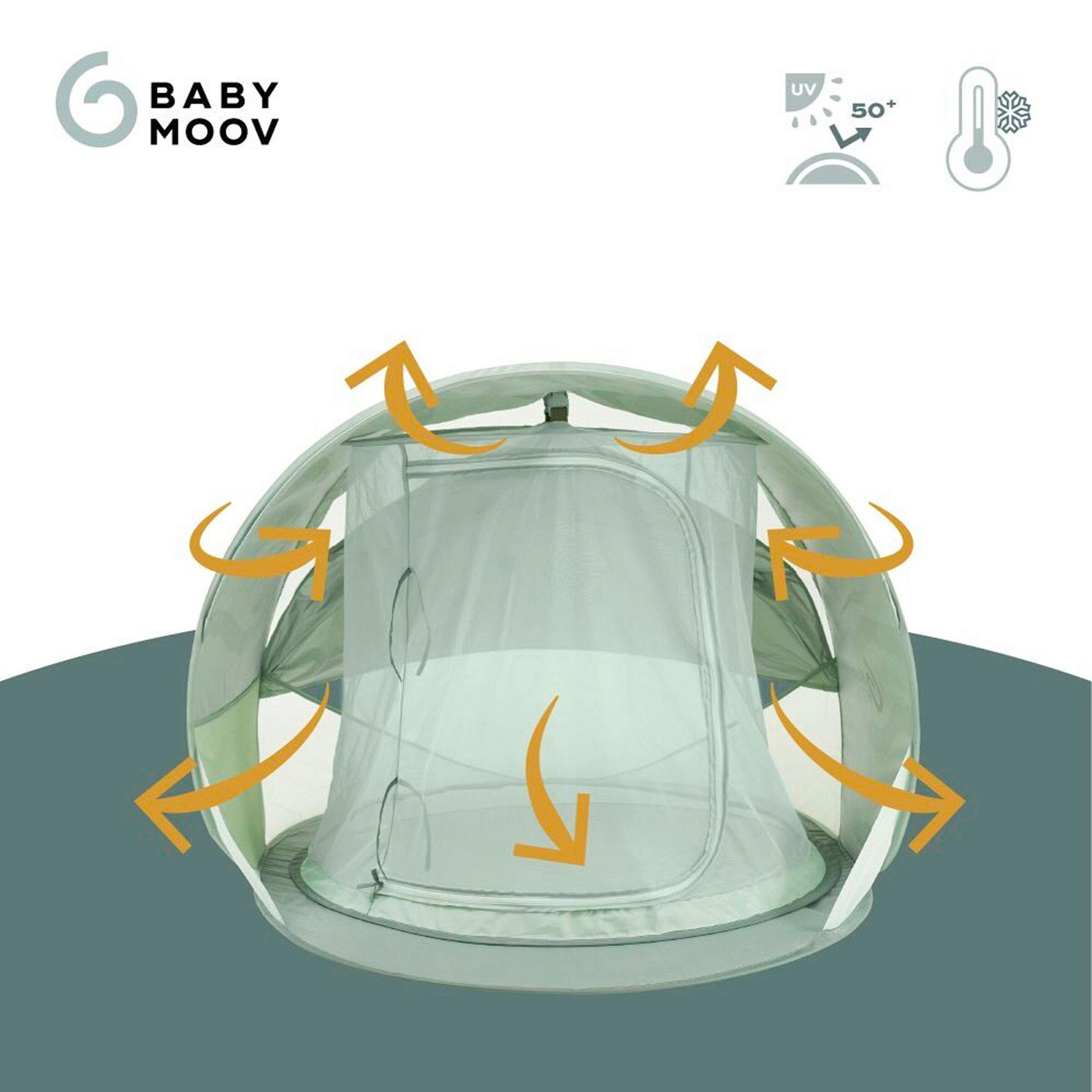Babymoov Strandmuschel Moov & Protect mit UV-Schutz 50+