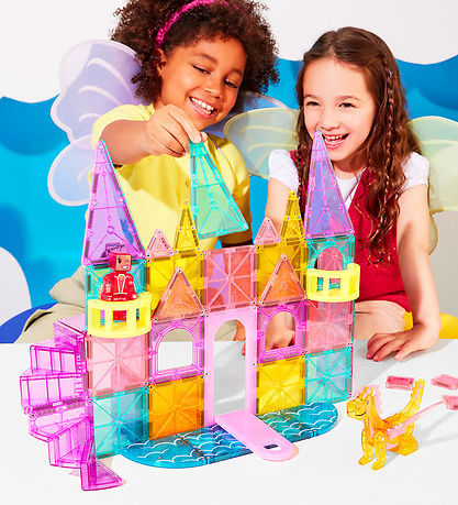 Magna-Tiles Magnetset - 48 Teile - Schloss Deluxe + MicroMAGS