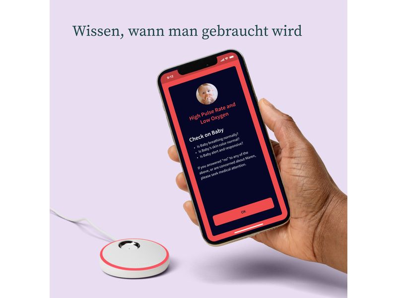 Owlet Babyphone Dream Sock   Cam 2 Bundle Edelrosa Medizinisch geprüftes Babyphone mit Kamera