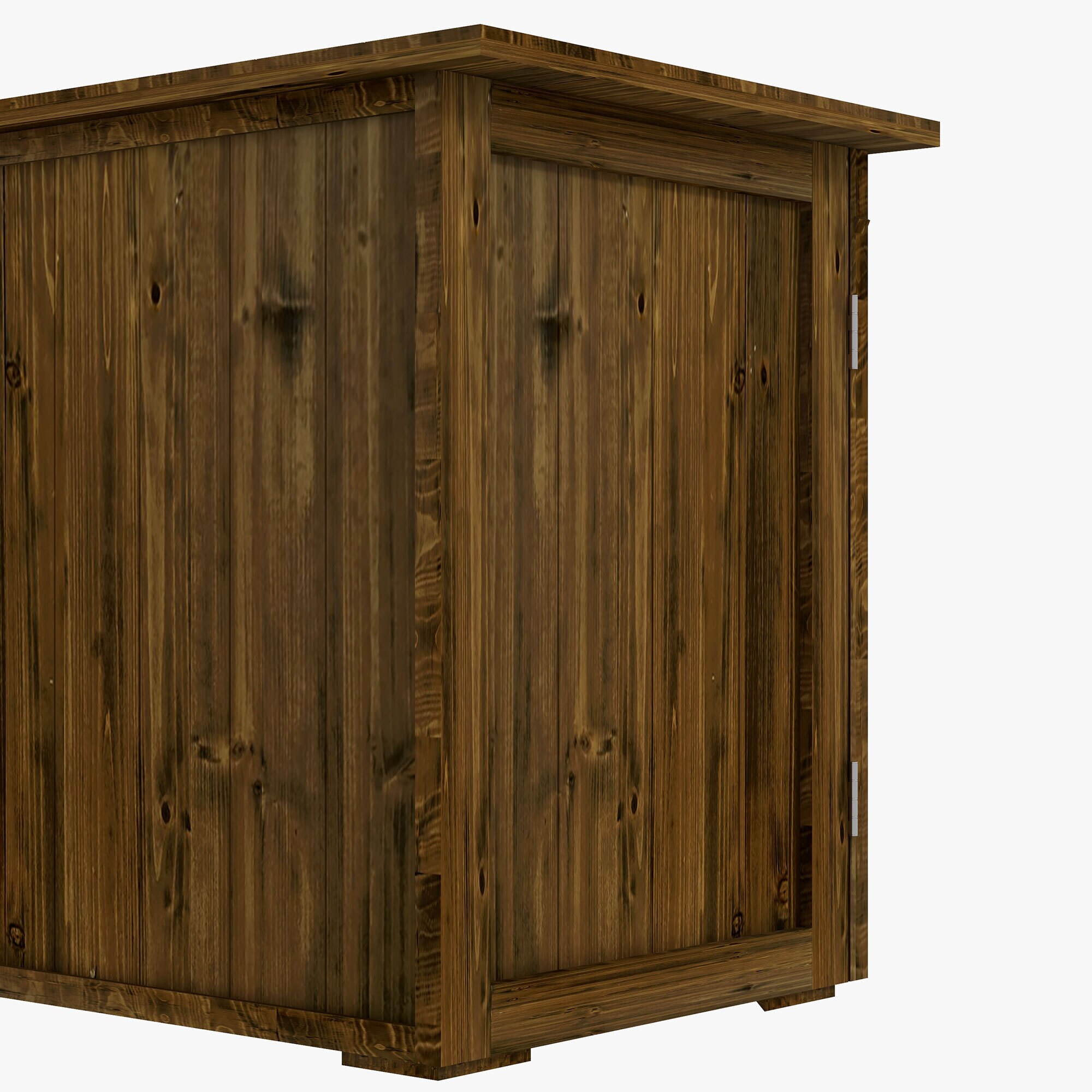 Outsunny Gartenschrank mit Doppeltür braun 77L x 55B x 72H cm