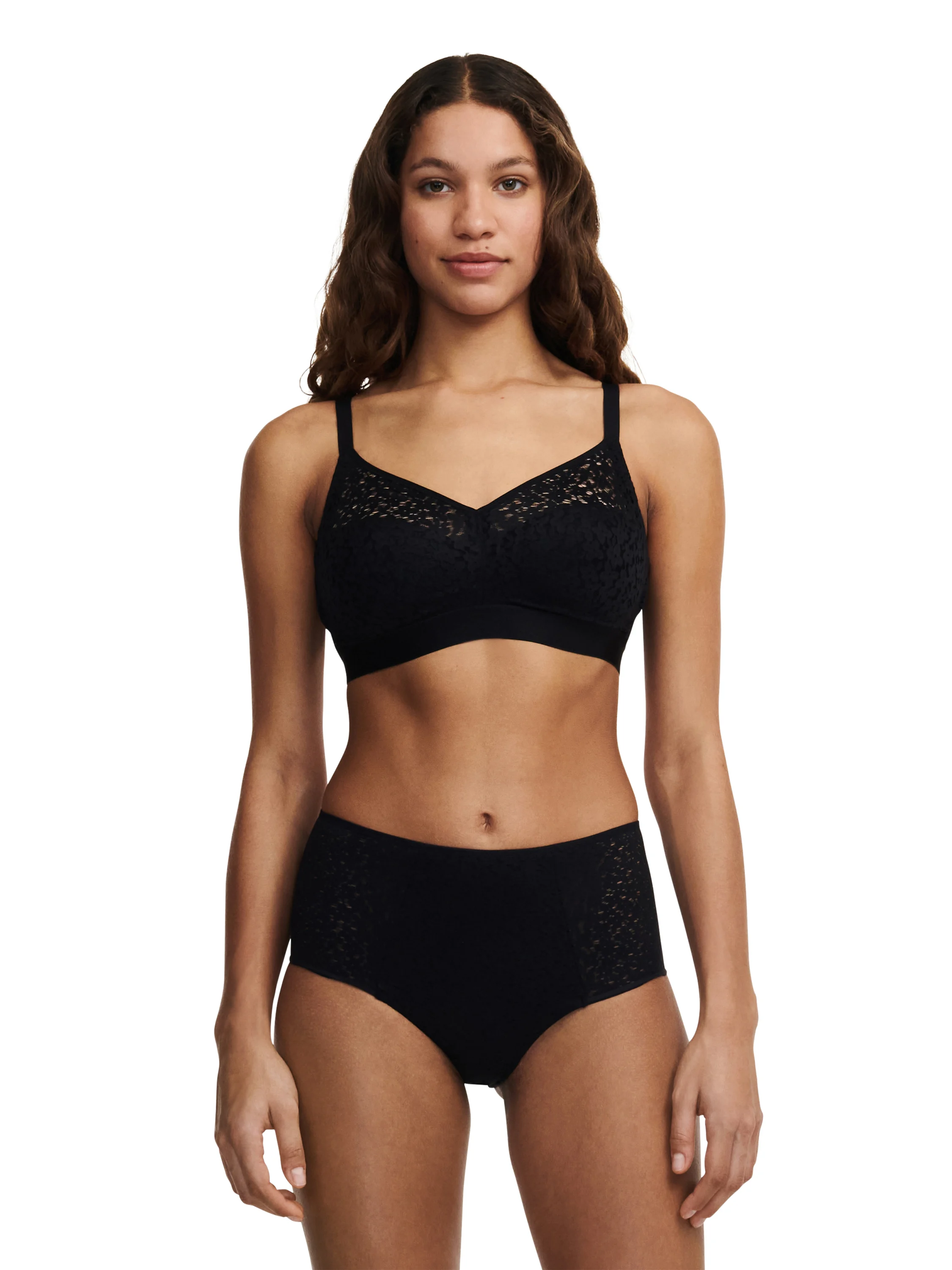 NORAH - Soutien-gorge sans armature maintien coques en dentelle | Noir