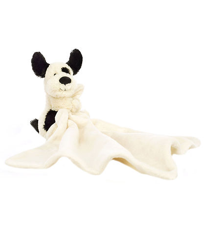 Jellycat Schmusetuch - 34x34 cm - Bashful Black & Cream Welpe