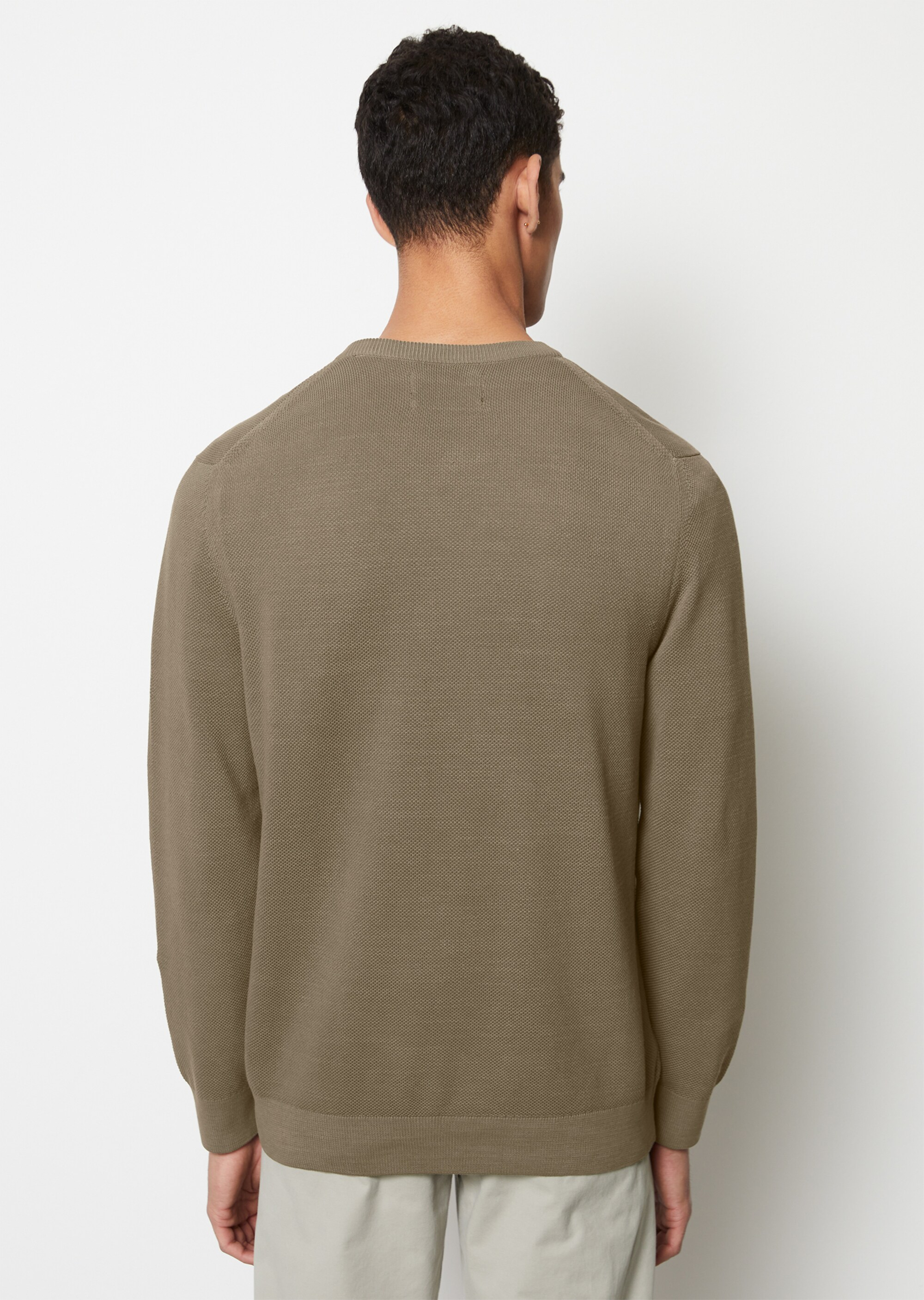 Pullover regular mit feiner Piqué-Struktur