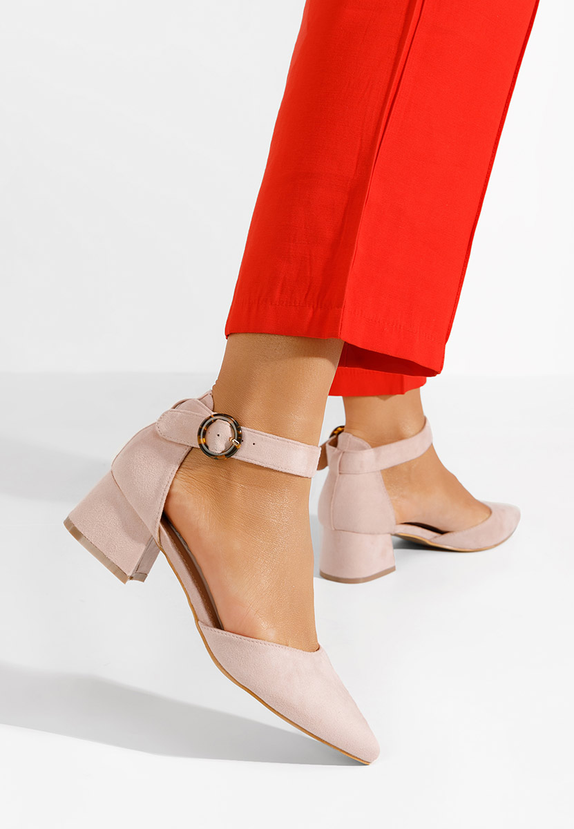 Chaussures à talon épais roses Kadie
