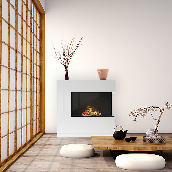 Cheminée électrique Dimplex Zen blanc avec cassette