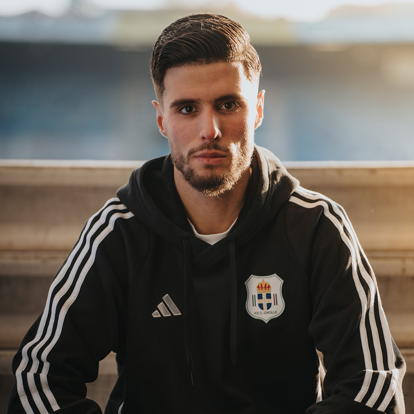 Adidas PEC Zwolle Hoodie Zwart Wit