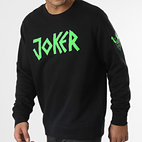 Sweat Crewneck Joker Noir Vert Fluo