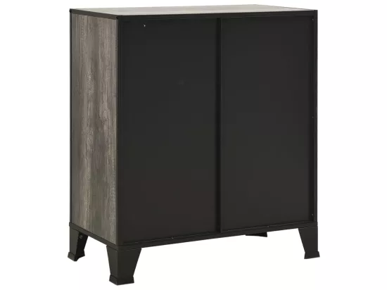 Armoire de rangement Gris 72x36x82 cm Métal et MDF