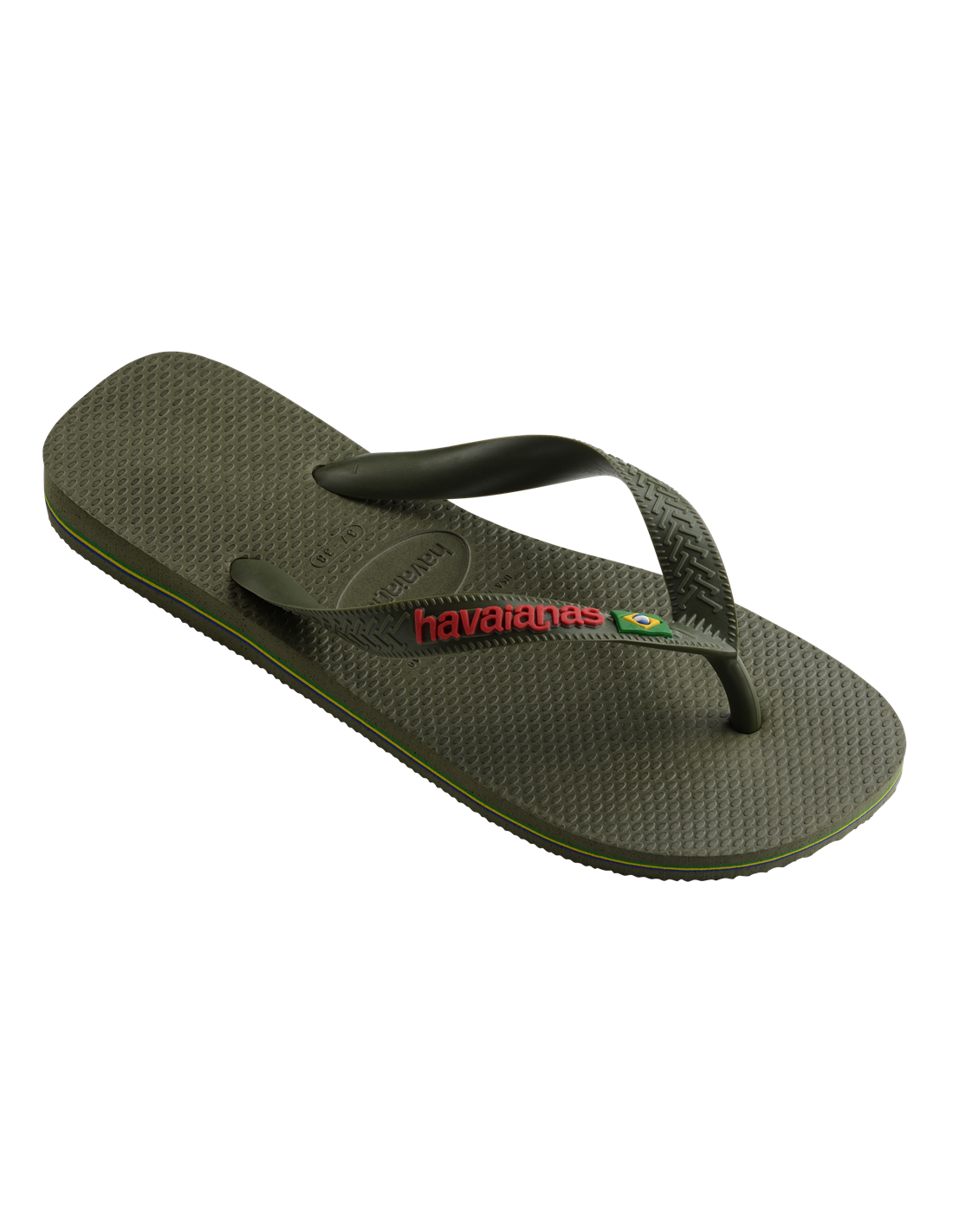 havaianas tongs mixte brasil logo kaki