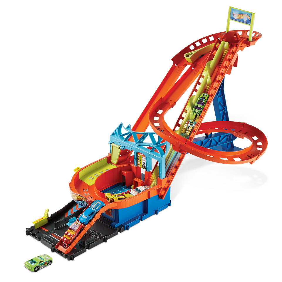 Hot Wheels City achtbaan rally baanset