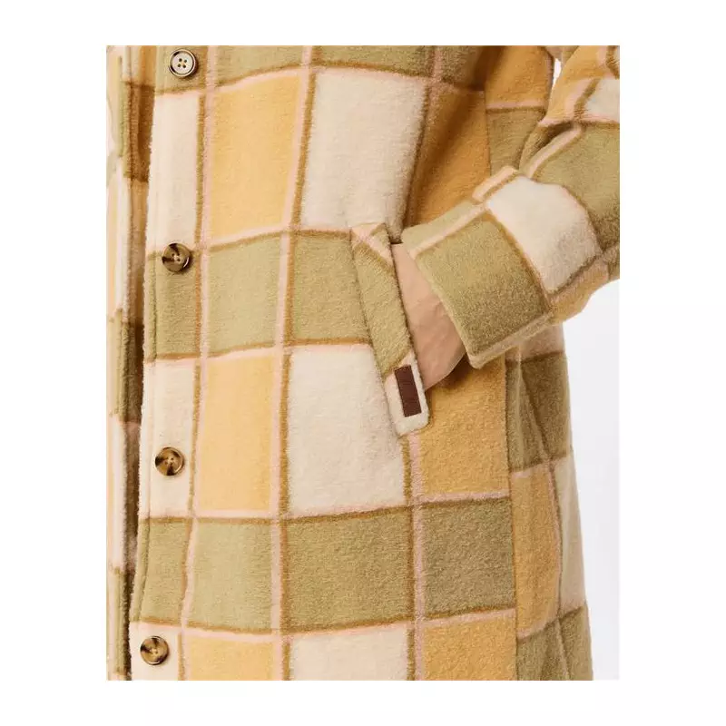 Veste femme RIPCURL Long Line Check Jacket Khaki