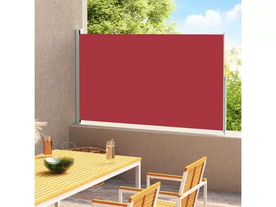Auvent latéral rétractable de patio 200x300 cm Rouge