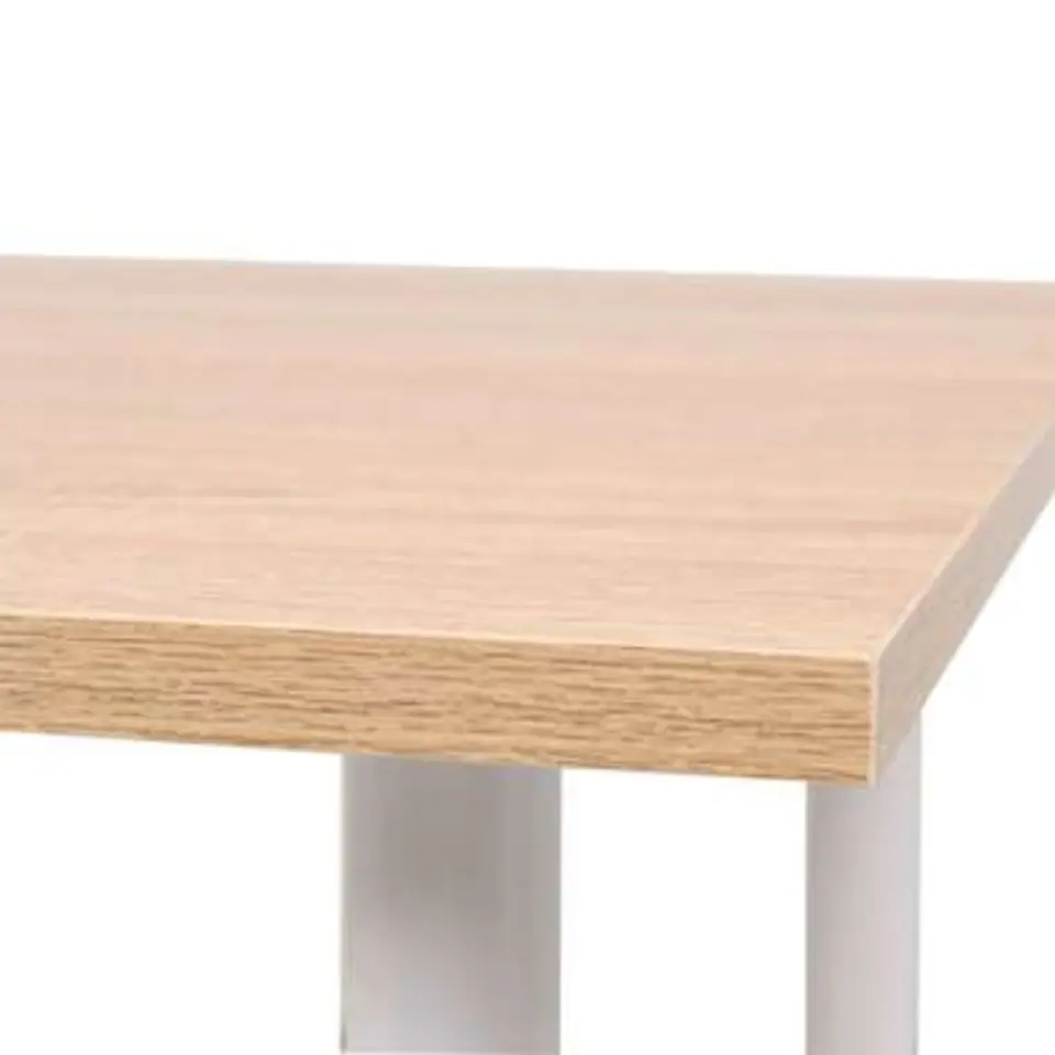 vidaXL - Eetkamertafel - Wit - Bewerkt hout