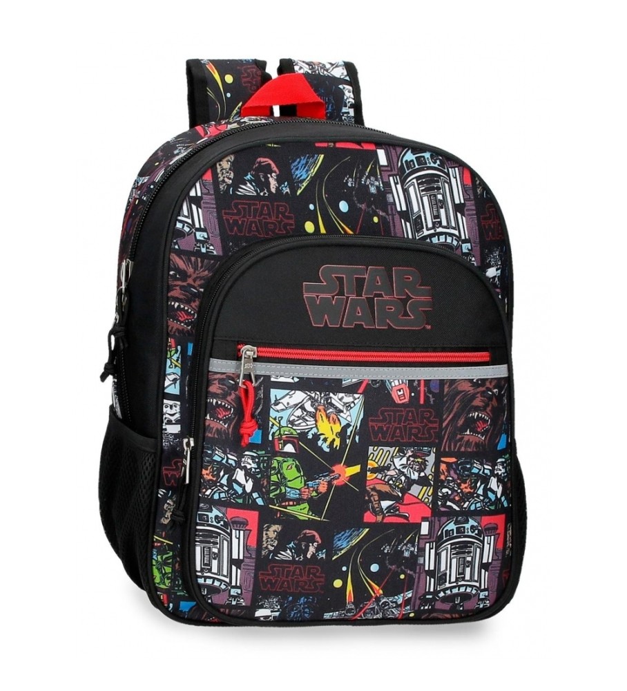 Joumma Bags Mochila escolar Star Wars Galactic Team adaptável a carro preto