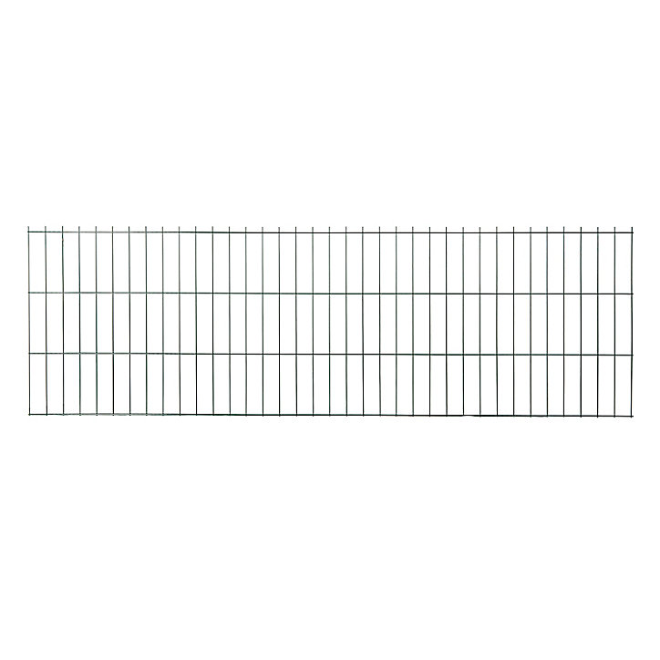 Panneau de clôture grillagée premium vert 200 x h.63 cm