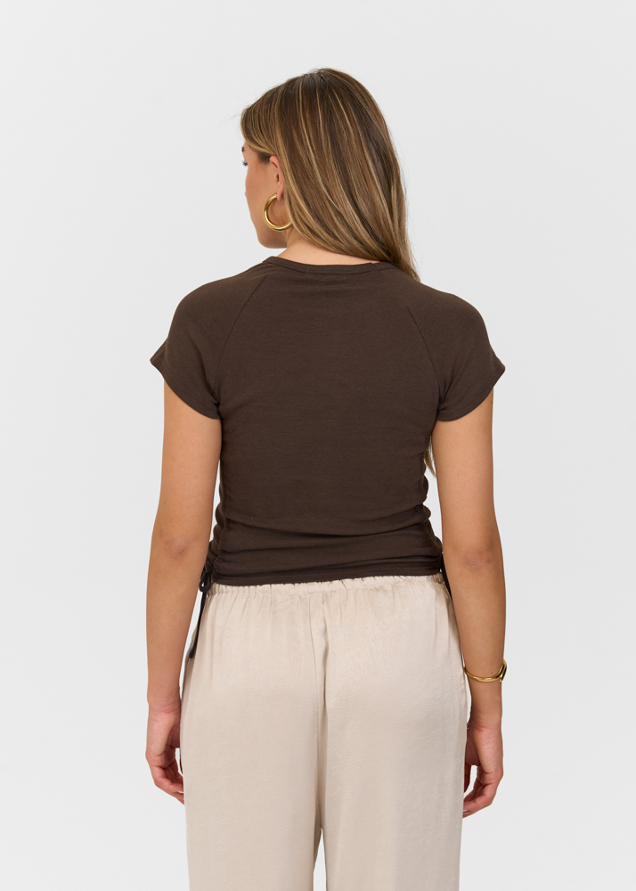 Hannah t-shirt choco bruin