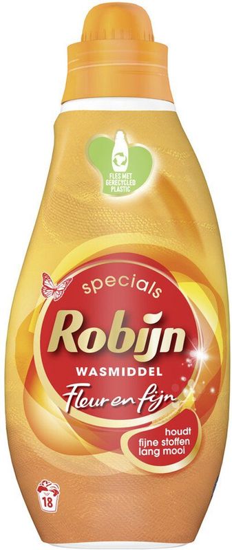 Robijn - Specials Fleur & Fijn - Vloeibaar Wasmiddel - 6 x 18 Wasbeurten - Voordeelverpakking