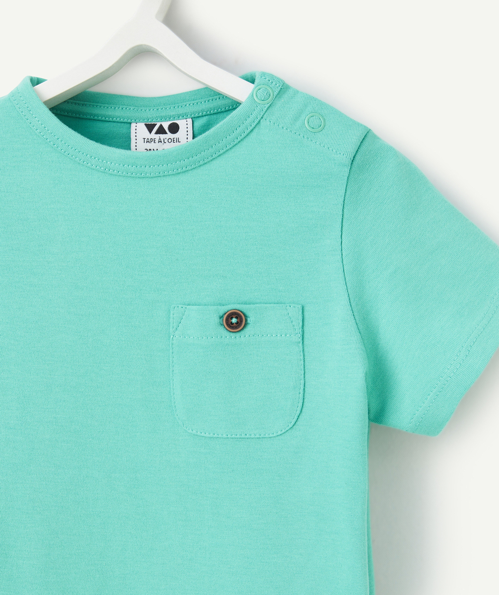 t-shirt manches courtes bébé garçon en coton bio vert