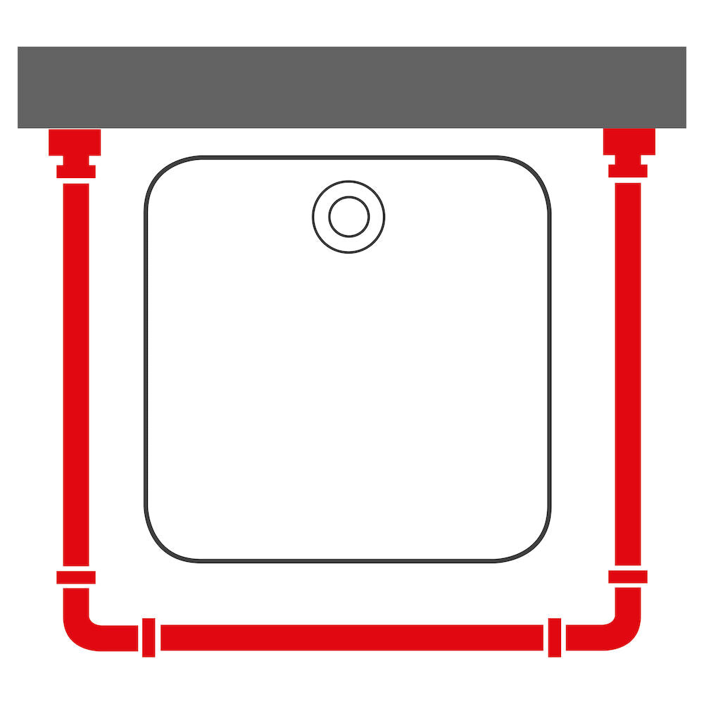 Sealskin Easy Roll Douchegordijnstangset 90x90x90 cm Mat Aluminium