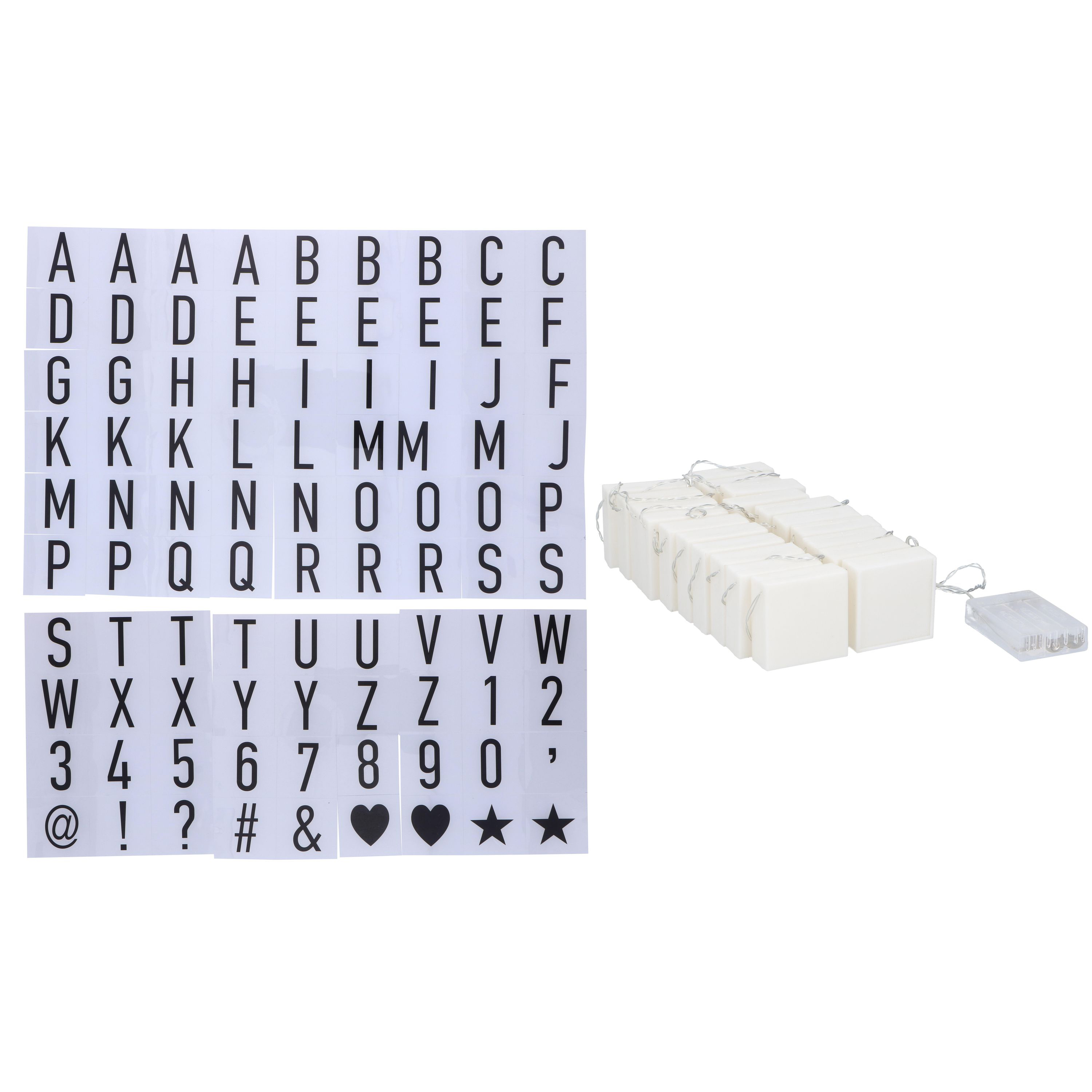 Leuchtbuchstaben 90-teilig