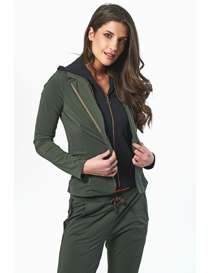 HBT BLAZER SHIRLEY KAKI / NOIR