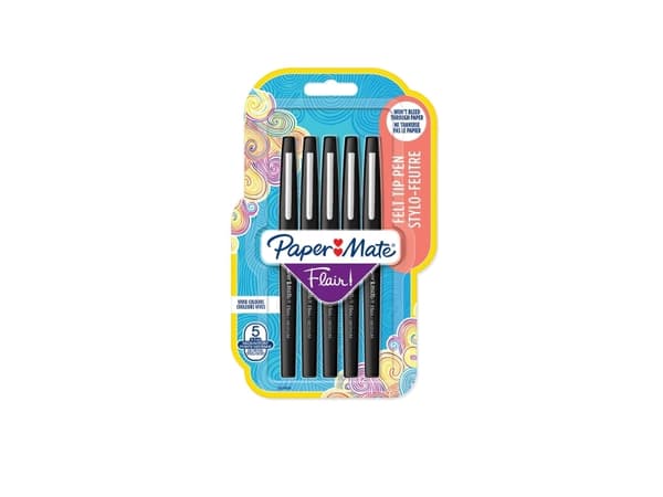 Papermate Flair Original, Medium, 1 farger, Sort, Projektil spiss, 1 mm, Sort