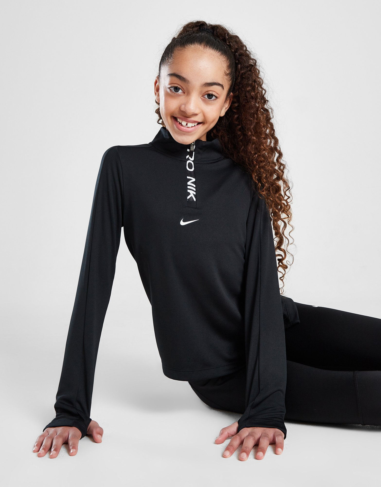 Nike Girls' Fitness Long Sleeve 1/2 Zip Top Junior