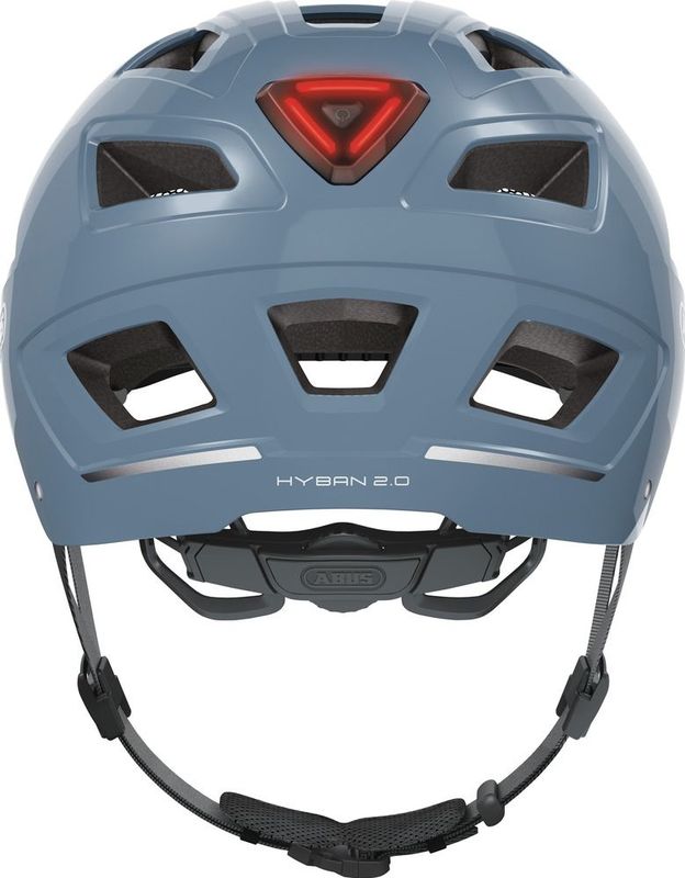 ABUS Hyban 2.0 Fietshelm - Glacier Blue - Robuust ABS - LED Achterlicht