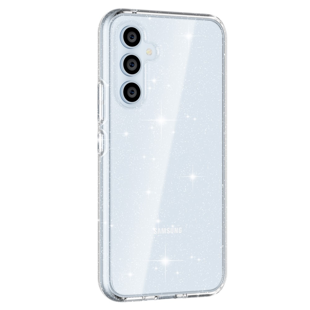 Samsung Galaxy A54 5G Hybrid Hardcase Schutzhülle im Glitzer Design - Silber / Transparent