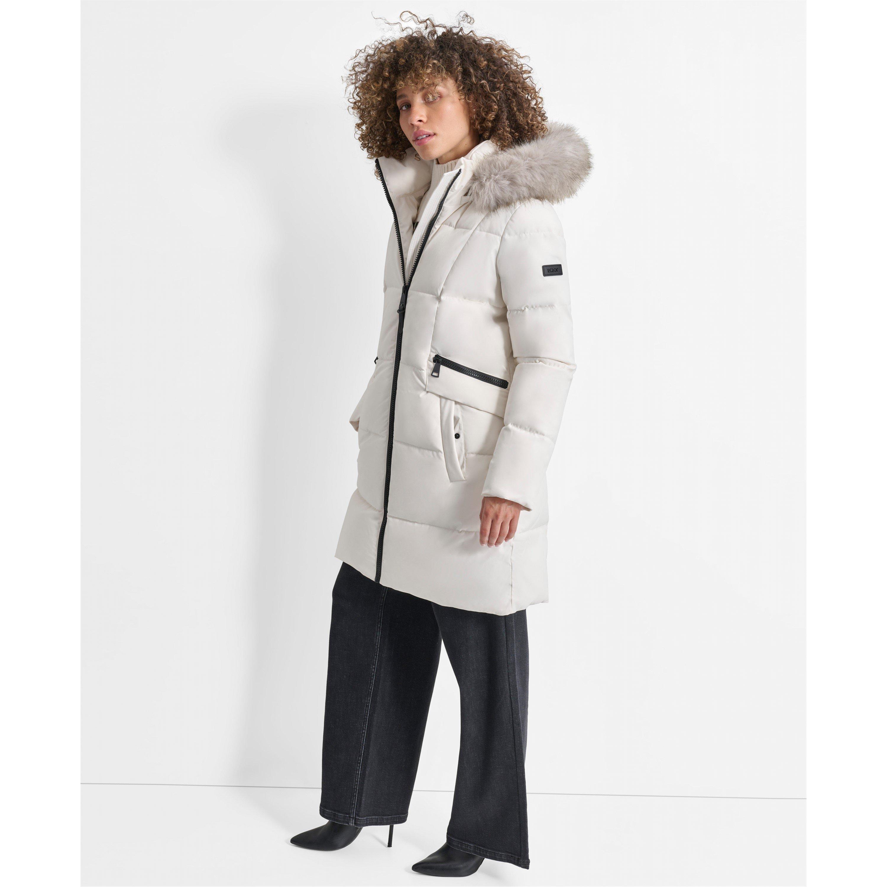 DKNY Long Fur Jacket