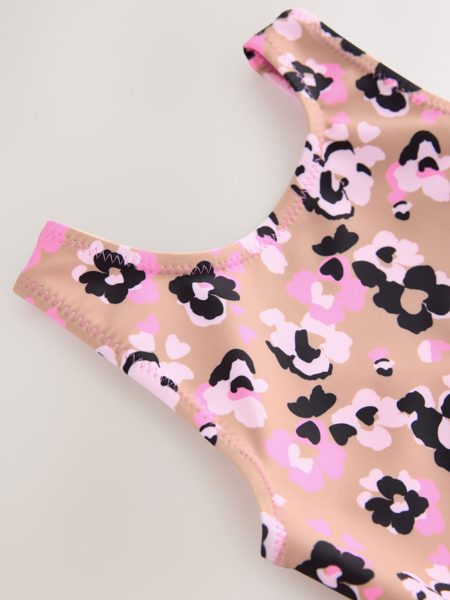 Roze met dierenprint - Badpak (3 mnd-7 jr)
