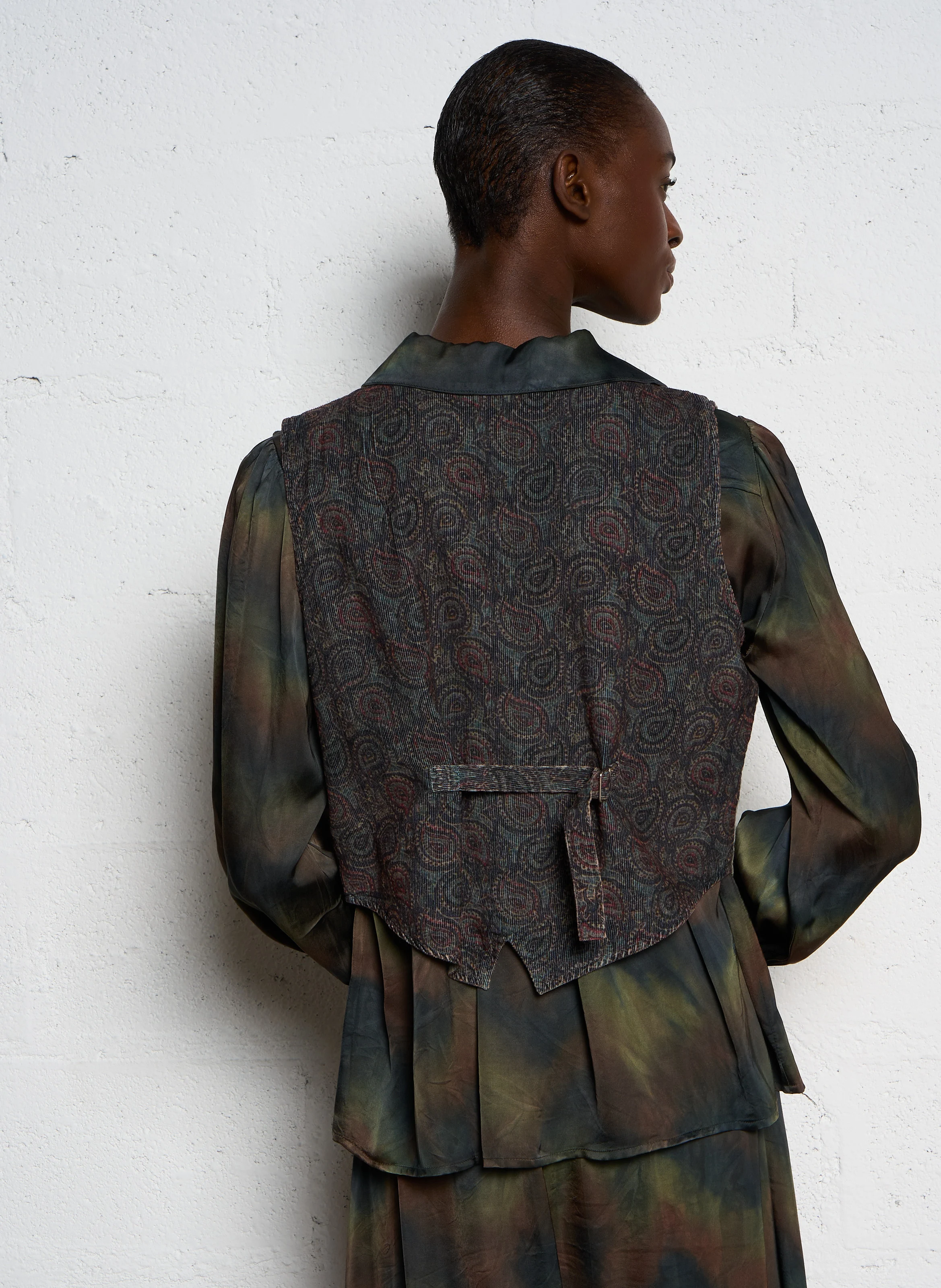 FREDDIE - Gilet tailleur imprimé| Bleu