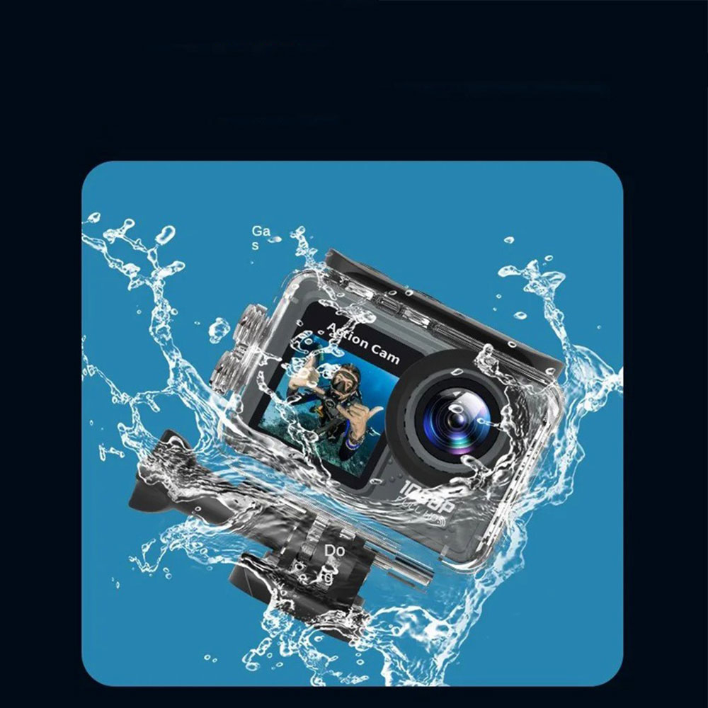 1080p Full HD Action Cam WiFi Kamera mit 120° Weitwinkel Linse und Dual Display (2.0