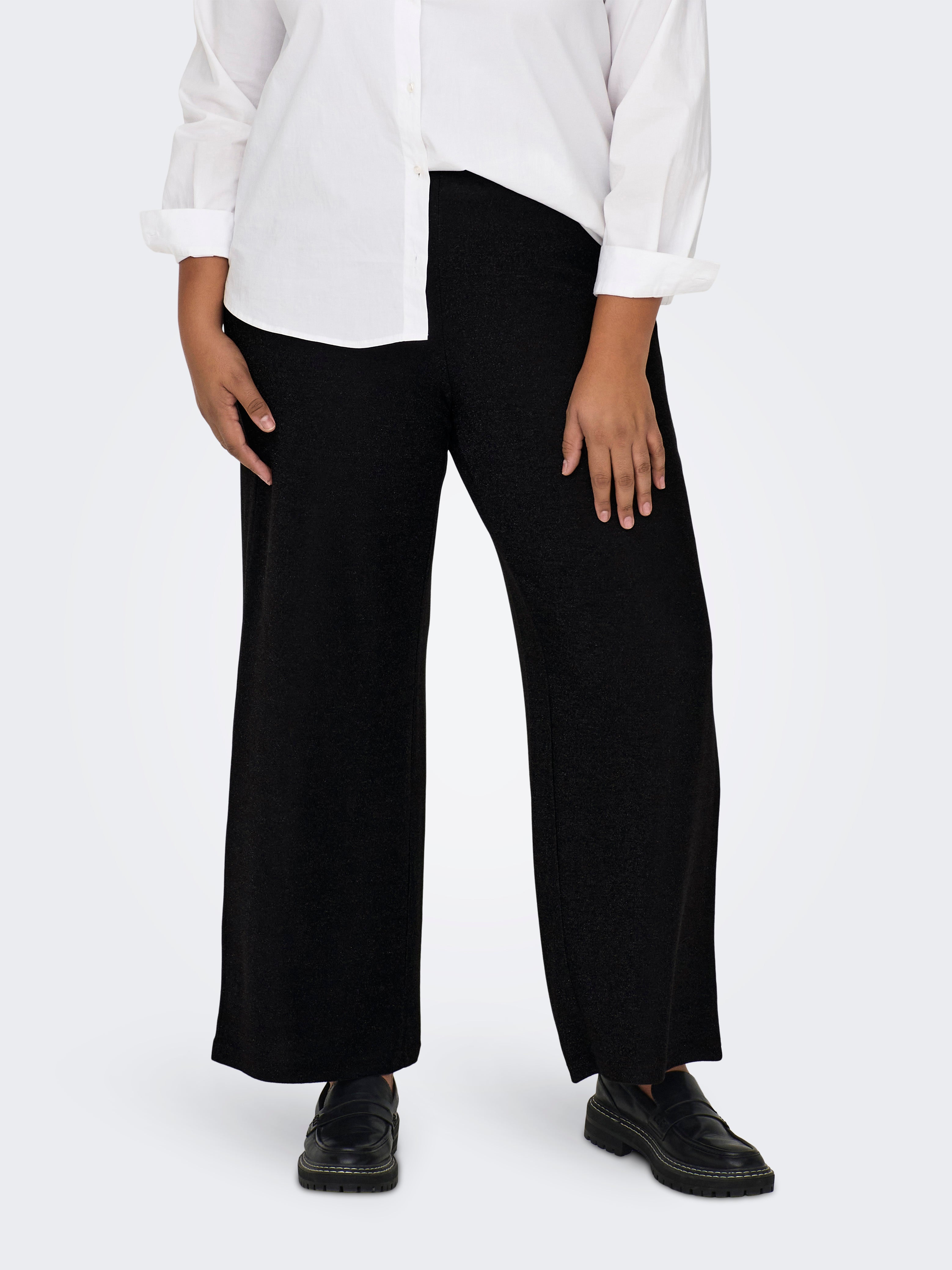 CARRICH Normal geschnitten Hose mit weitem Beinschnitt Black