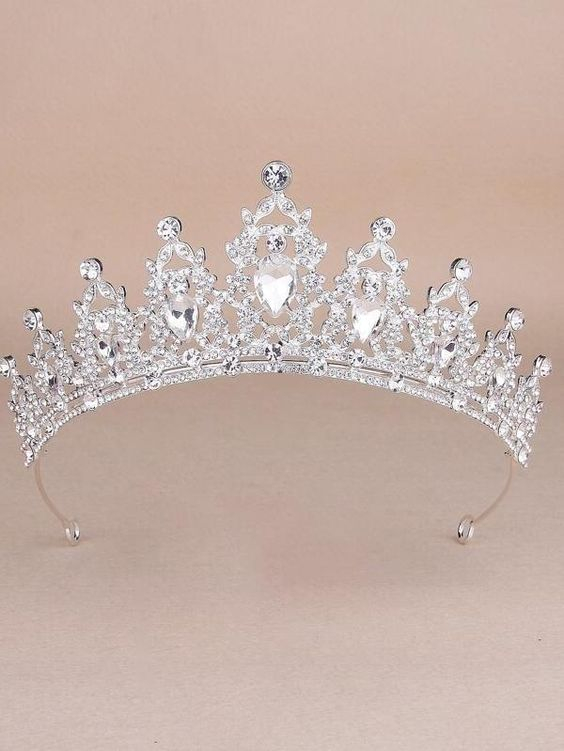 Frisur Haarschmuck Krone Strass Tiara Braut Diadem Kopfschmuck - Silber / Style 2