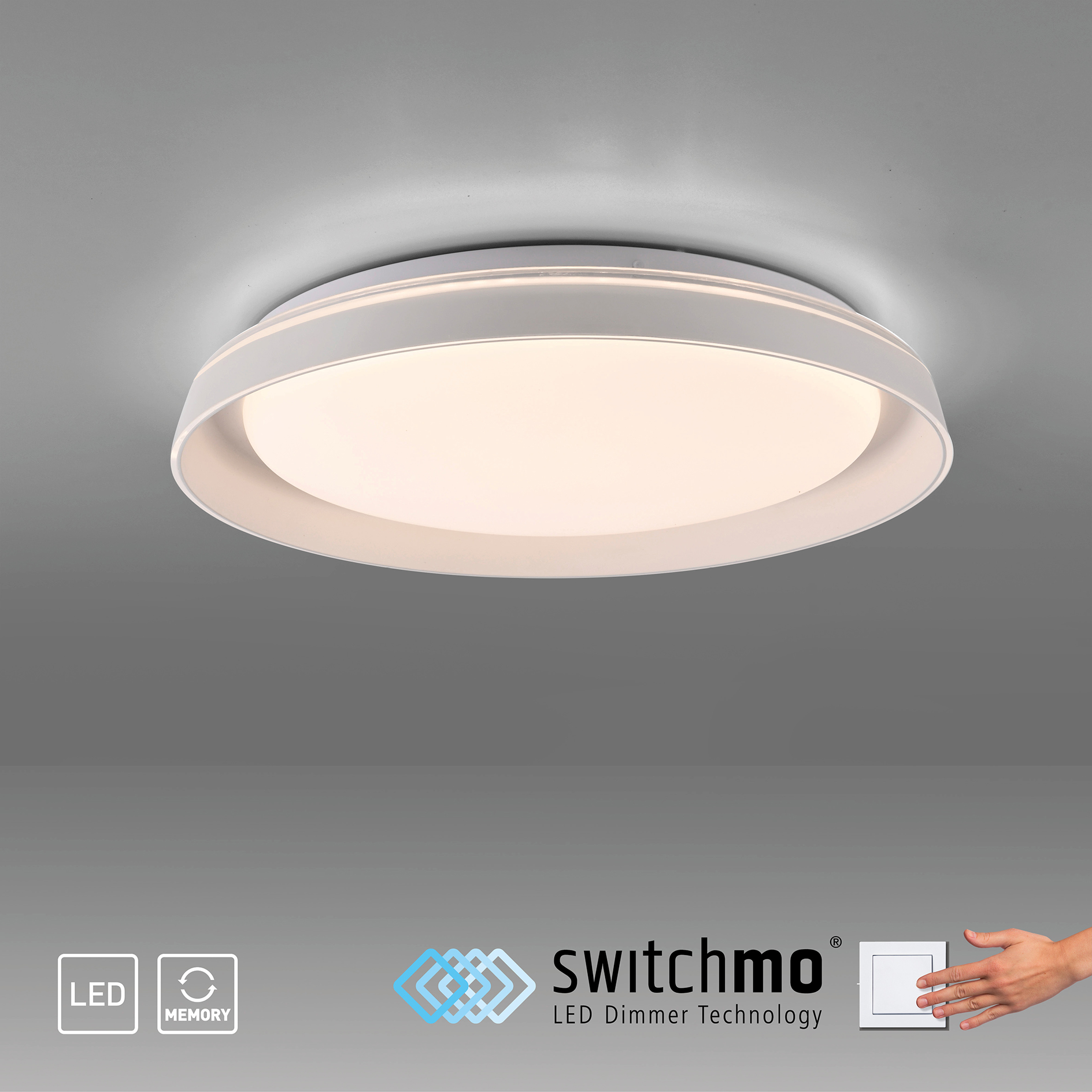 LED-Deckenleuchte - weiß - dimmbar